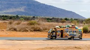 Long journey bus in nairobi, kenya