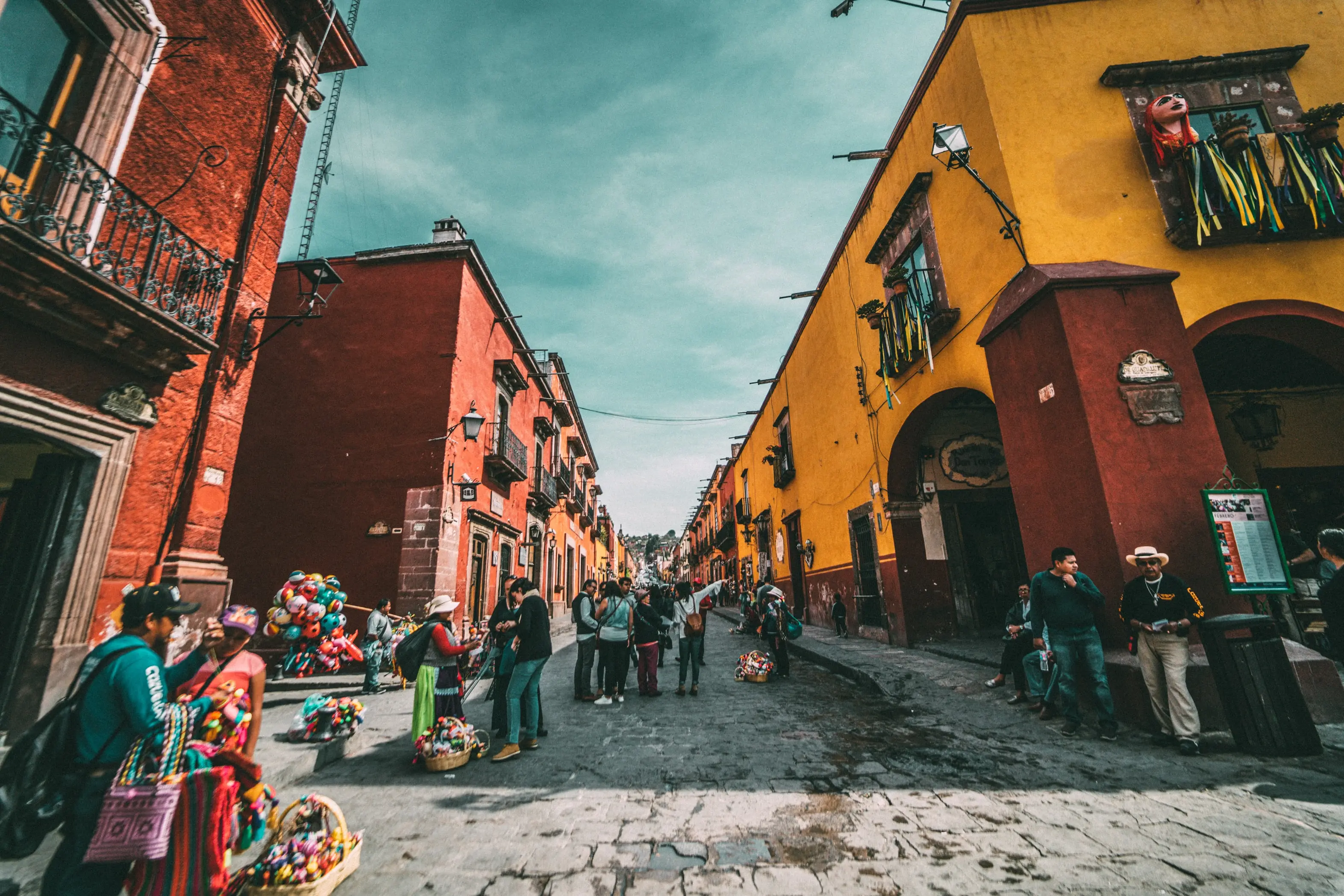 A street scene in San Miguel de Allende
