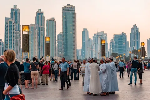 Dubai with a skyline