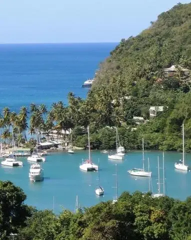 Western coast of Saint Lucia featured