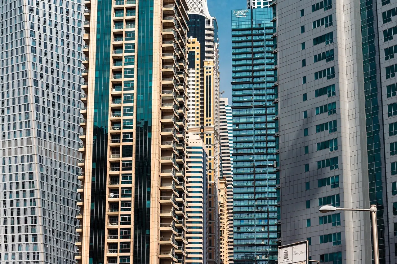 Skyline view of skyscrappers