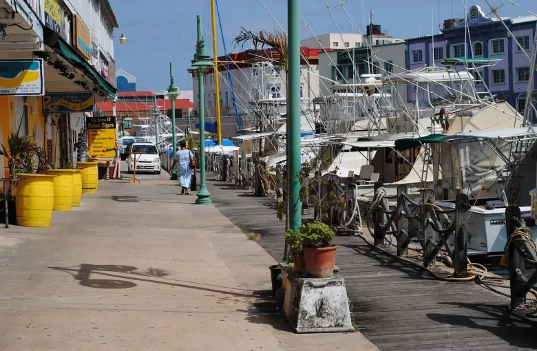 Boardwalk area of Bridgetown, Barbados