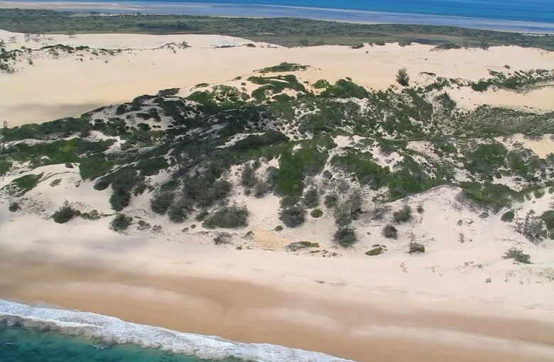 An aerial view of the Bazaruto Archipelago