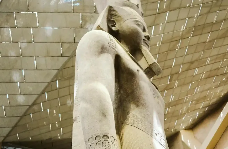 Ancient Egyptian statue for a destination guide