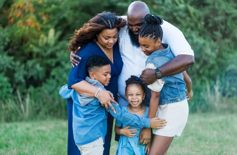 Black Family during a cultural journey
