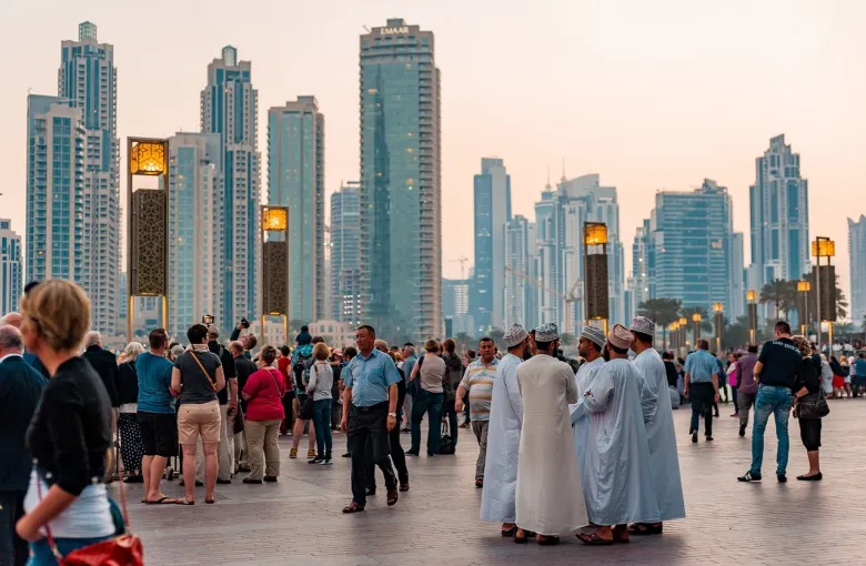 Dubai with a skyline