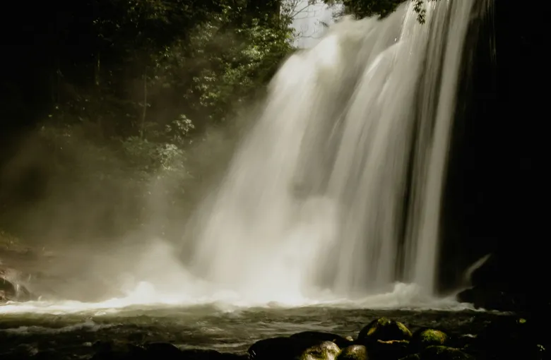 Materuni waterfalls in materuni village during a cultural journey