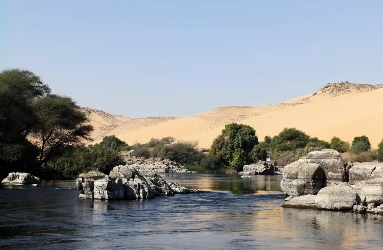 Nile River landscape for a destination guide