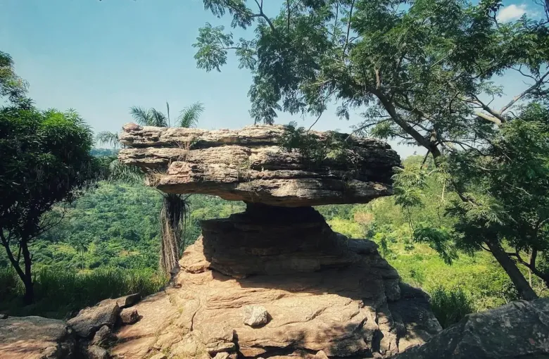Scenic mountain view in Kwahu and the Volta Region of Ghana, known for nature, landscapes, and cultural travel experiences