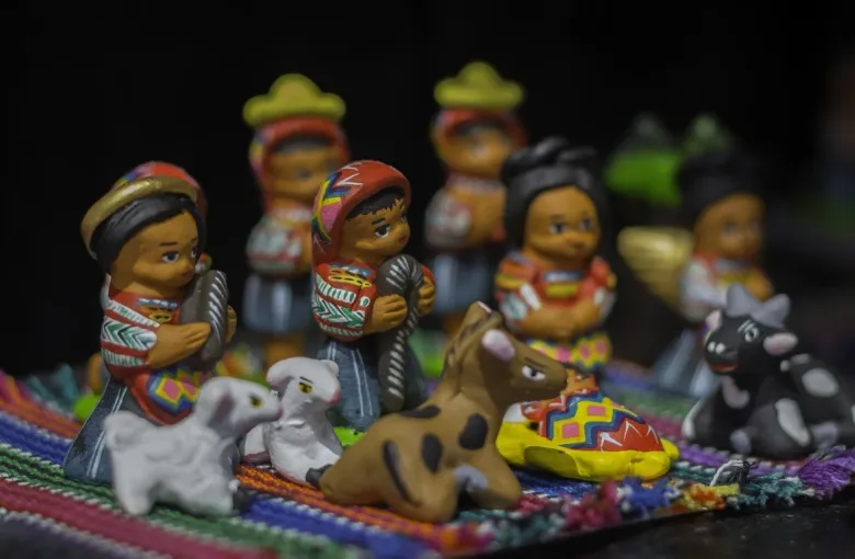 Traditional Christmas decoration in Guatemala featured