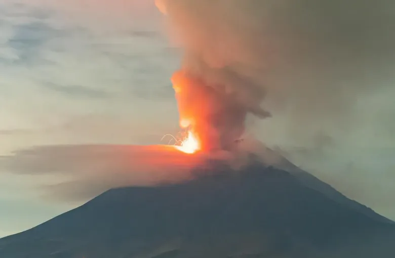 Volcano eruption for a destination guide